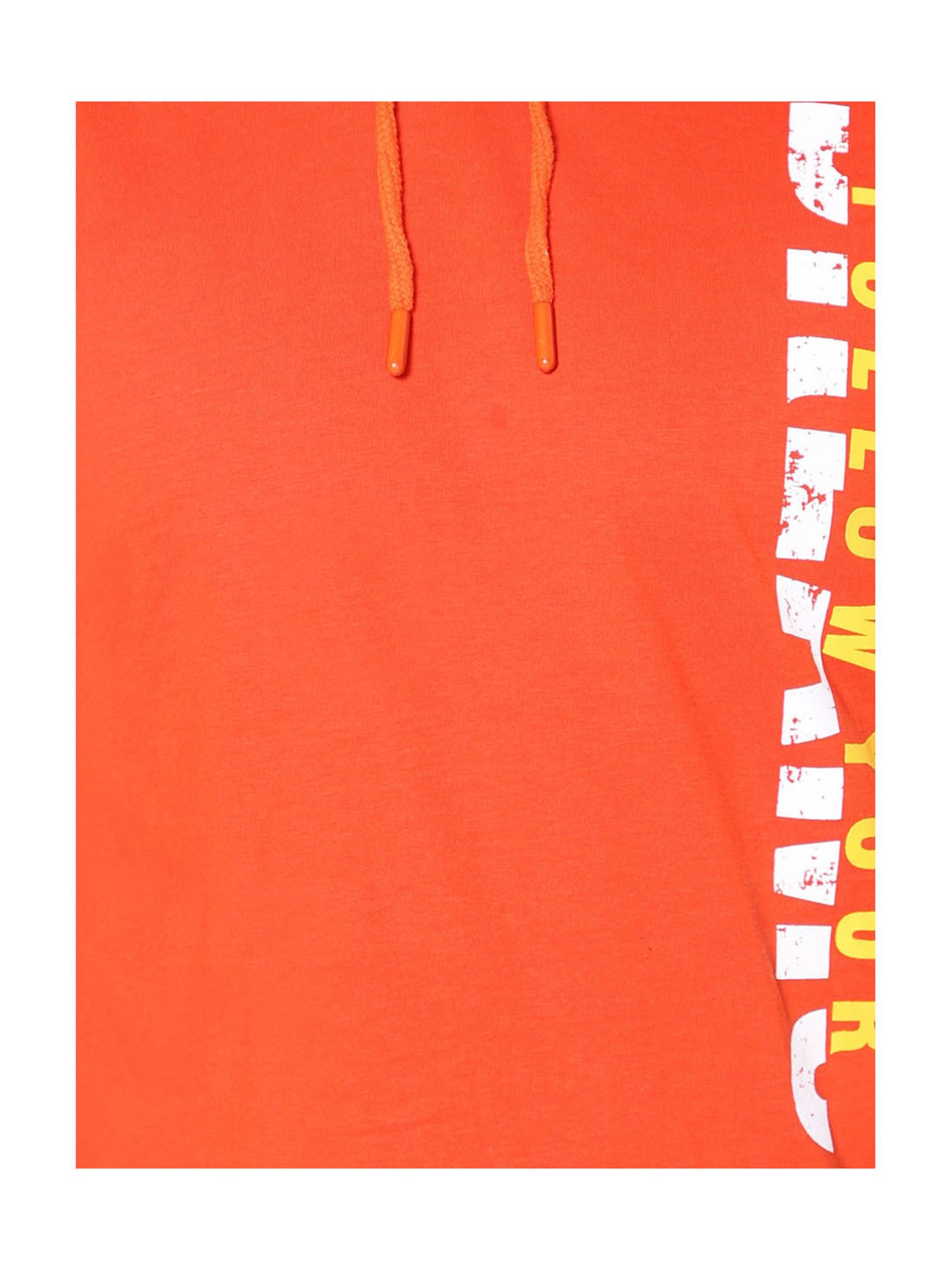 TeenTrums Boys Orange Printed Sweatshirt