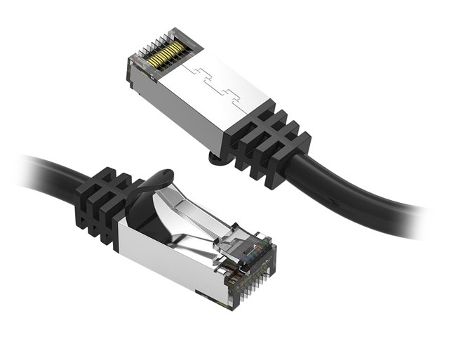 Cat 7 Ethernet Cable 100 ft LAN Cable Internet Network Cord for PS4, Xbox, Router, Modem, Gaming, White Flat Shielded 10 Gigabit RJ45 High Speed Computer Patch Wire.