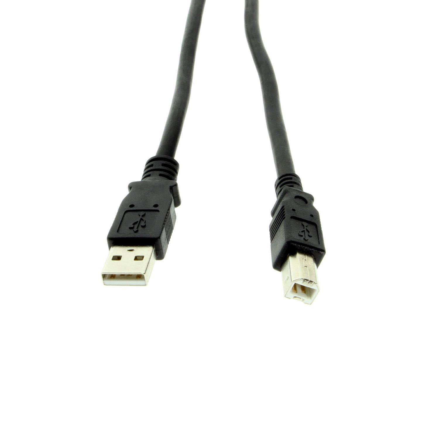 USBGear Extreme Power 16ft. Black USB Device Cable USB 2.0 A to B Cable 24/20 AWG