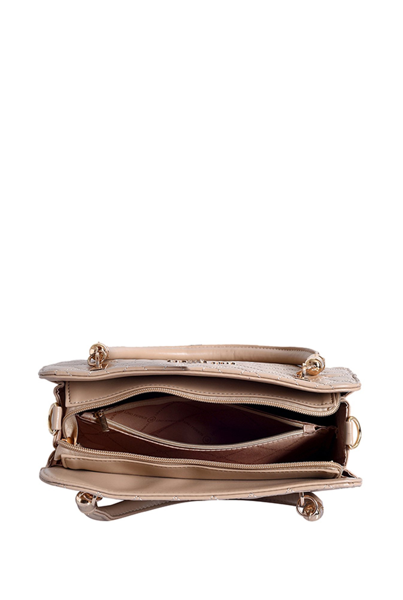 Lino Perros Beige Textured Quilted Handbag