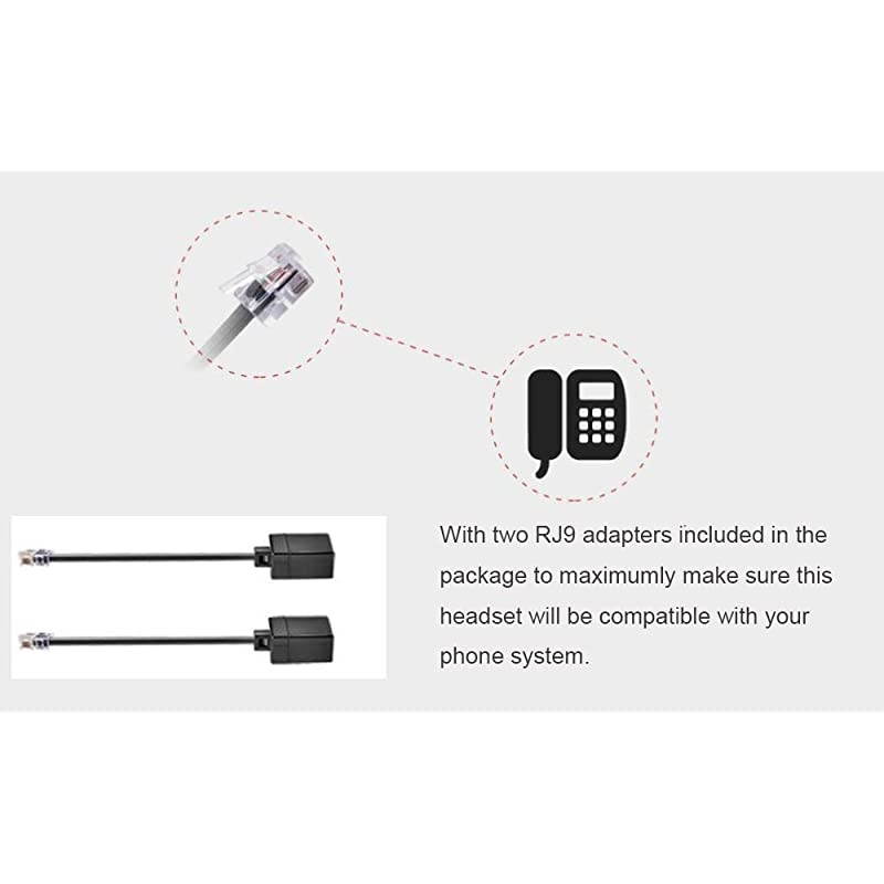 Headset with RJ9 Jack for Landline Telephone Headset with Noise Cancelling Microphone for 6941 7841 7941 7942 7945 7960 7961 7962 7965 8845 8945