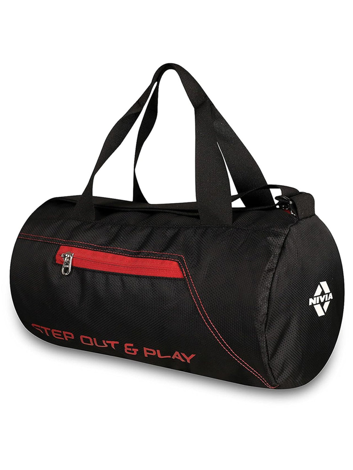 Nivia Round Bag (Black) Size - Medium