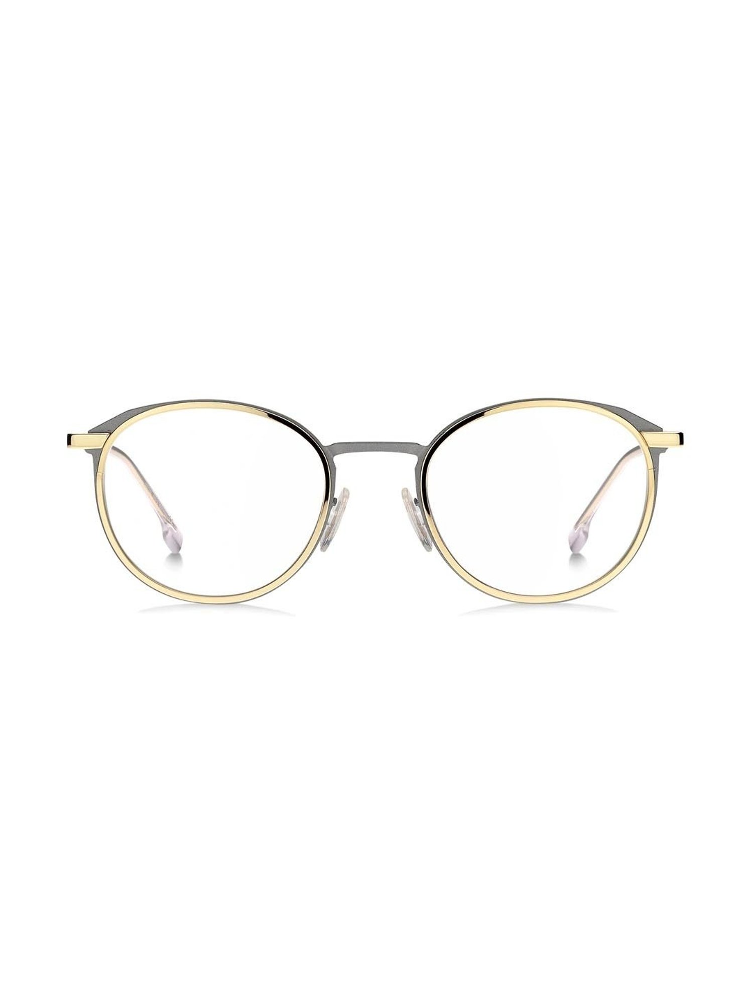 Hugo Boss Gold Oval Eye Frames for Men