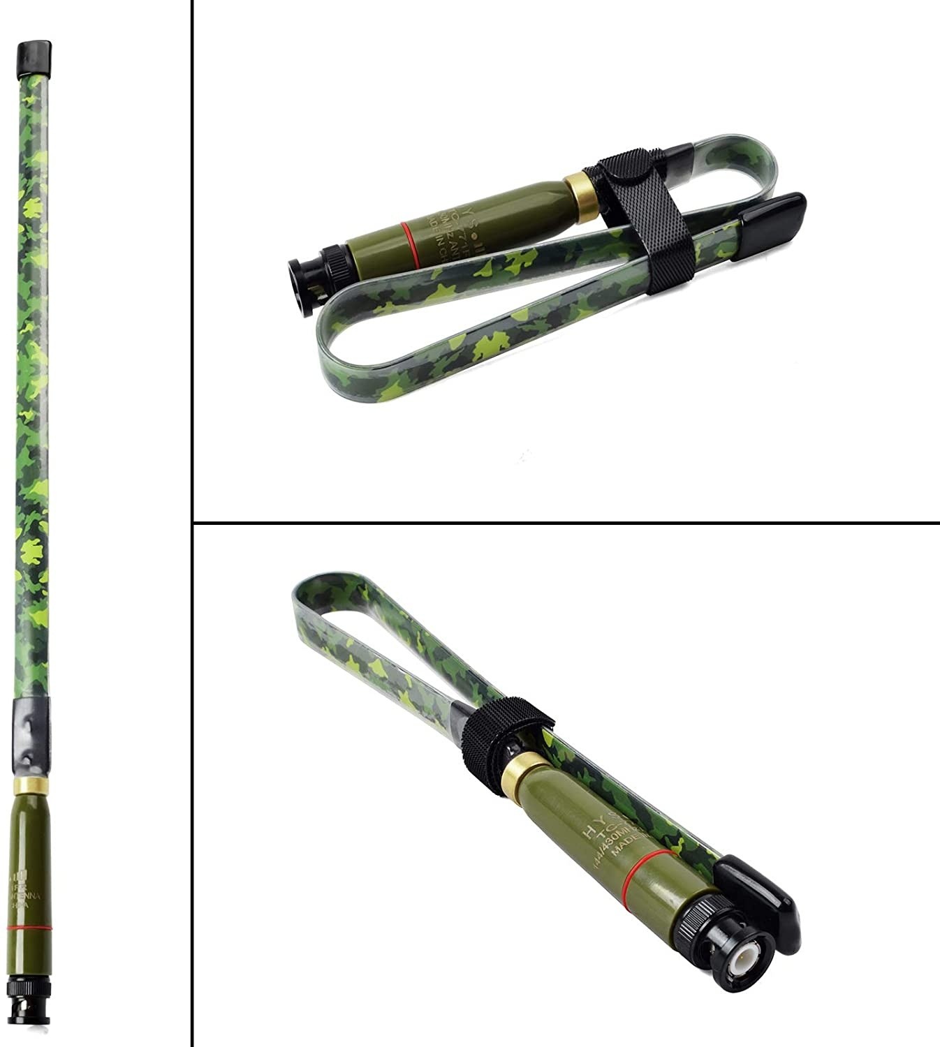 HYS BNC Base 15.3inch Antenna Dual Band VHF UHF HT Antennas for 144/430Mhz (136-174Mhz&400-470Mhz) Icom V86 IC-T7H Yaesu FT-530 Uniden BCD325P2 BC125AT Portable BNC Radio&Scanner