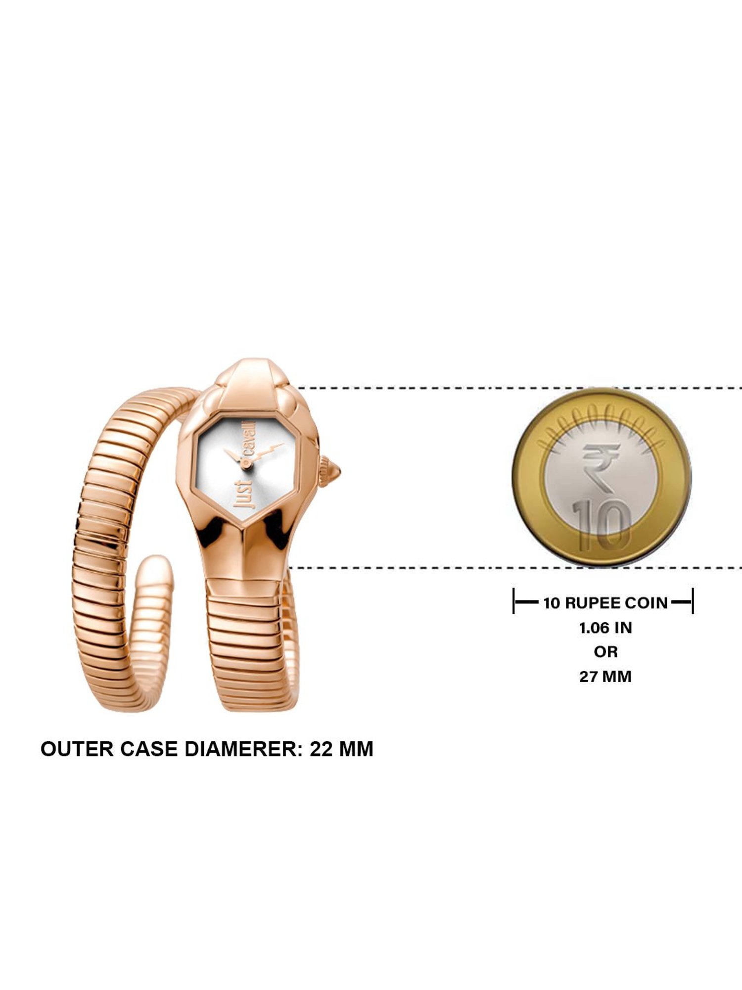 JUST CAVALLI JC1L001M0065 Glam Snake Analog Watch for Women