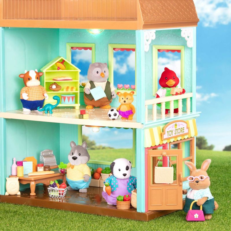 Li'l Woodzeez Miniature Animal Figurine Set - FitzMoo Cow Family