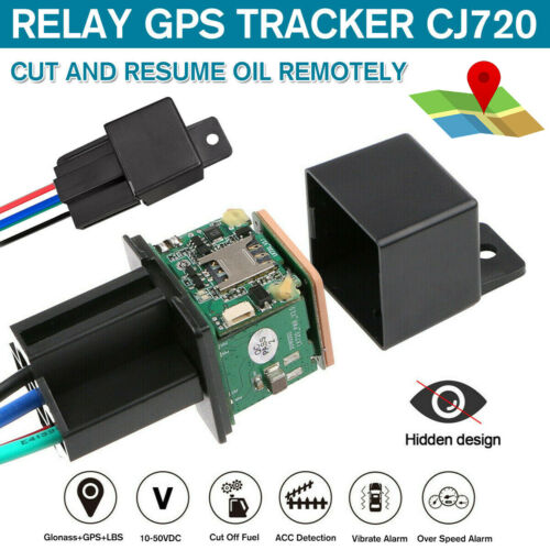 Mini GPS Relay GPS Tracker Car MV720 9-90V Cut Off Fuel Vehicle Tracker Vibrate Overspeed Alert Geofence Free APP PK CJ720 LK720