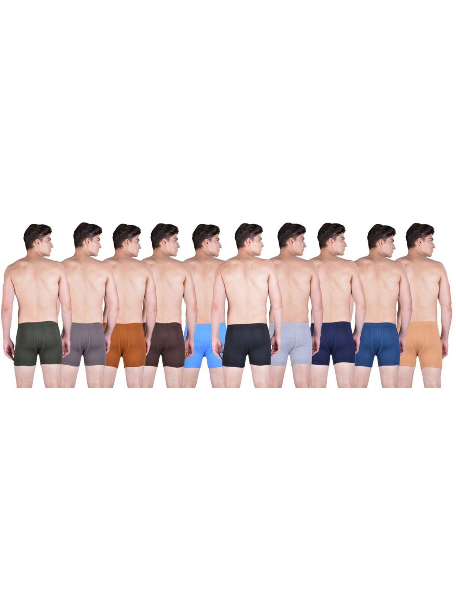 Dollar Bigboss Multicolored Cotton Regular Fit Trunks (Pack of 10)