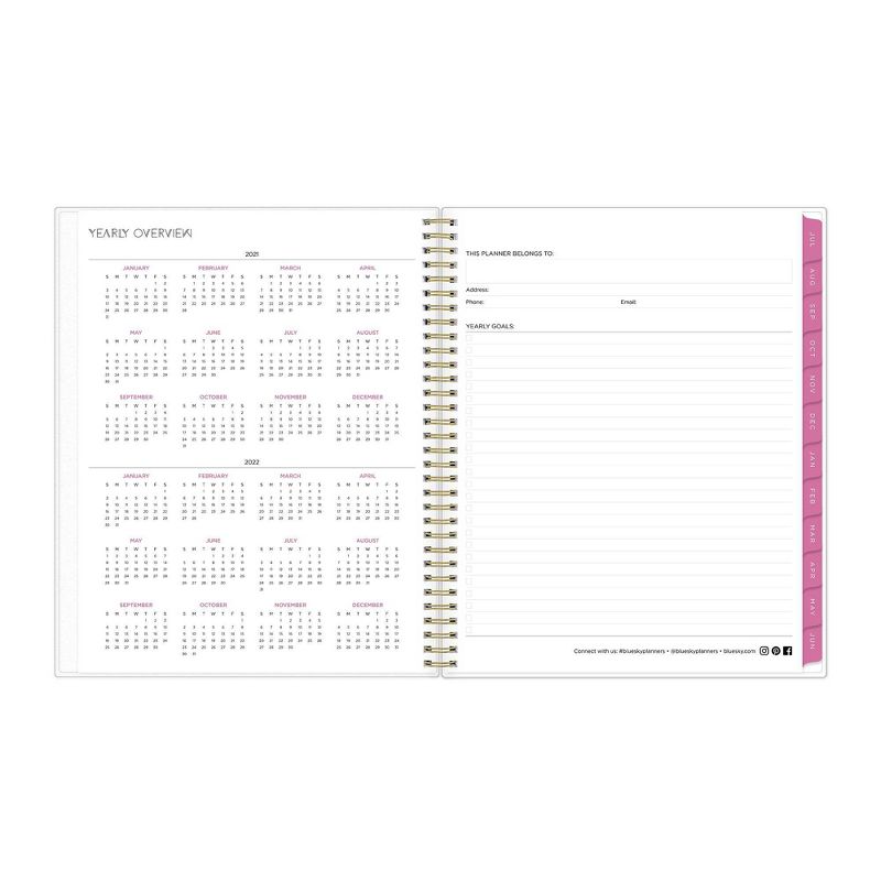2021-22 Academic Planner 8.5" x 11" Flexible Cover Weekly/Monthly Wirebound Rose - The Home Edit