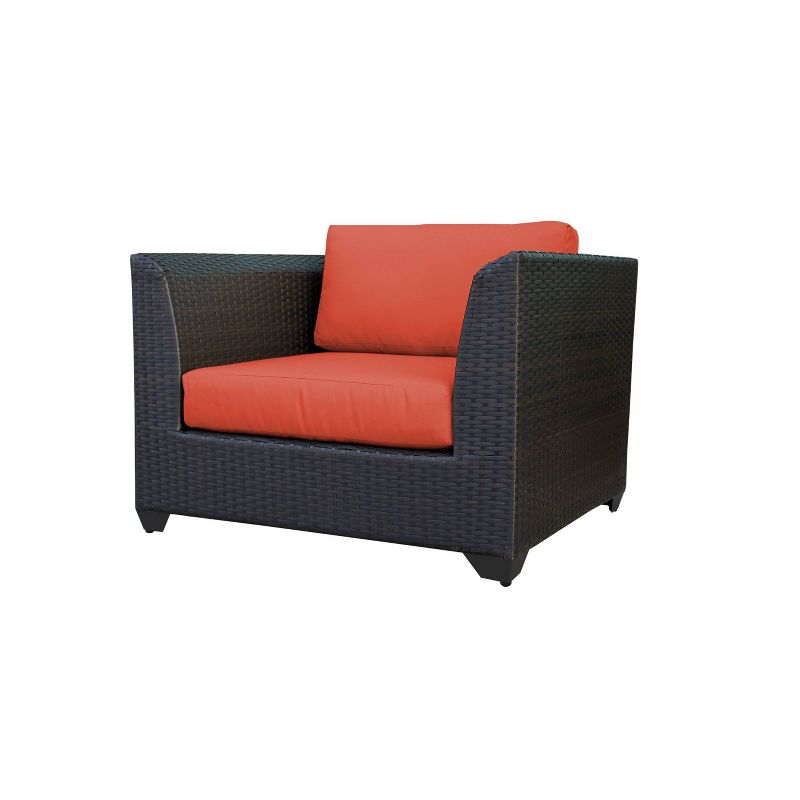 Barbados 14pc Patio Sectional Seating Set with Cushions - Tangerine - TK Classics