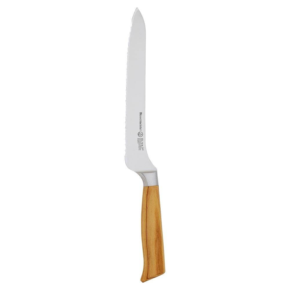 Messermeister Oliva Elite Professional 8 Inch Scalloped Edge Offset Bread Knife