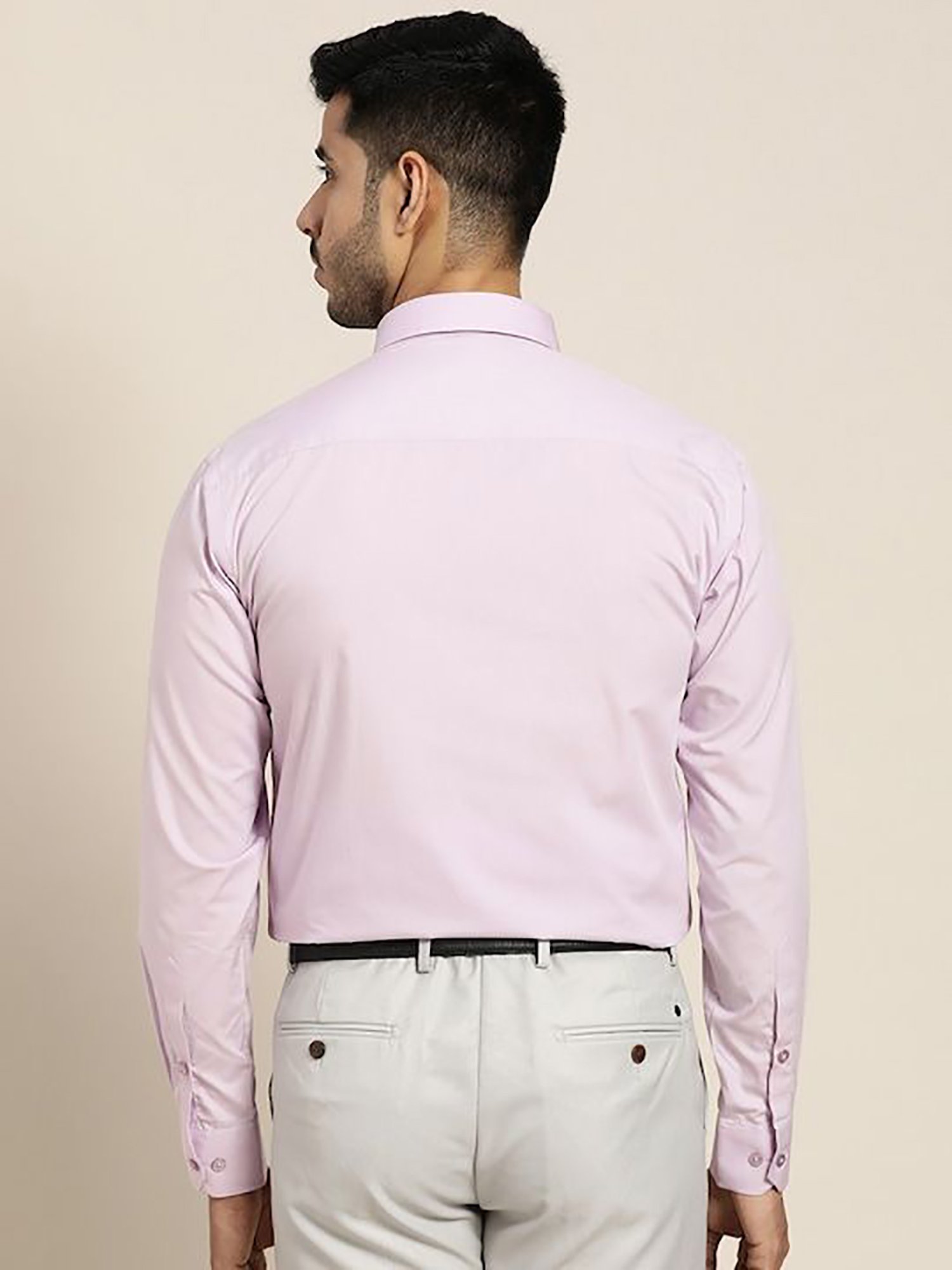 Hancock Purple Slim Fit Solid Shirts
