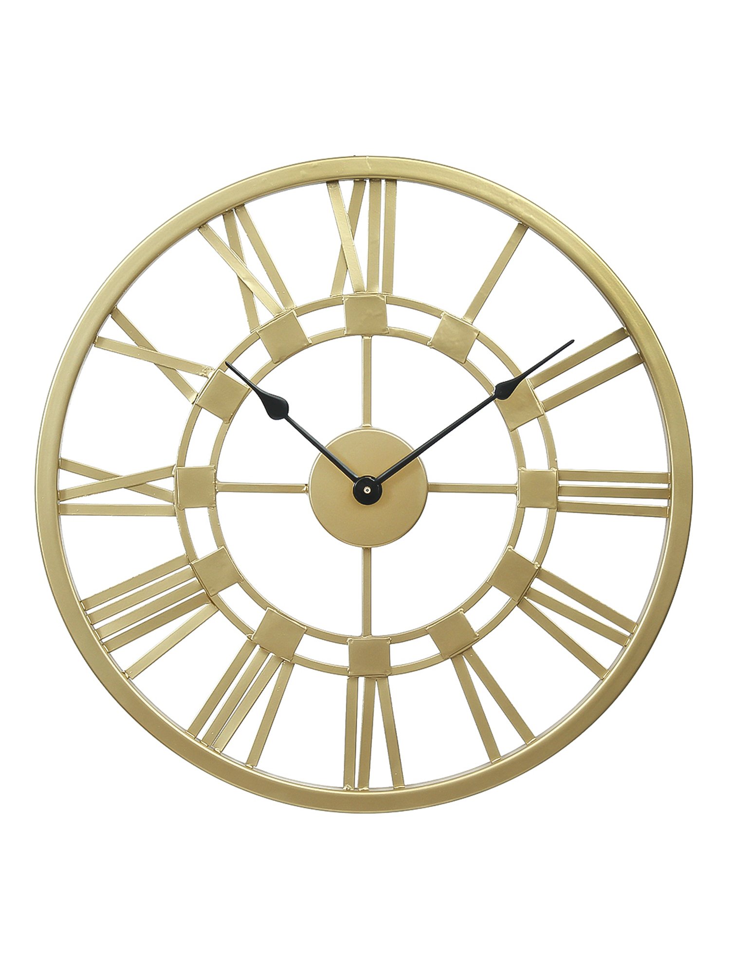 CHRONIKLE Round Gold Iron Wall Clock
