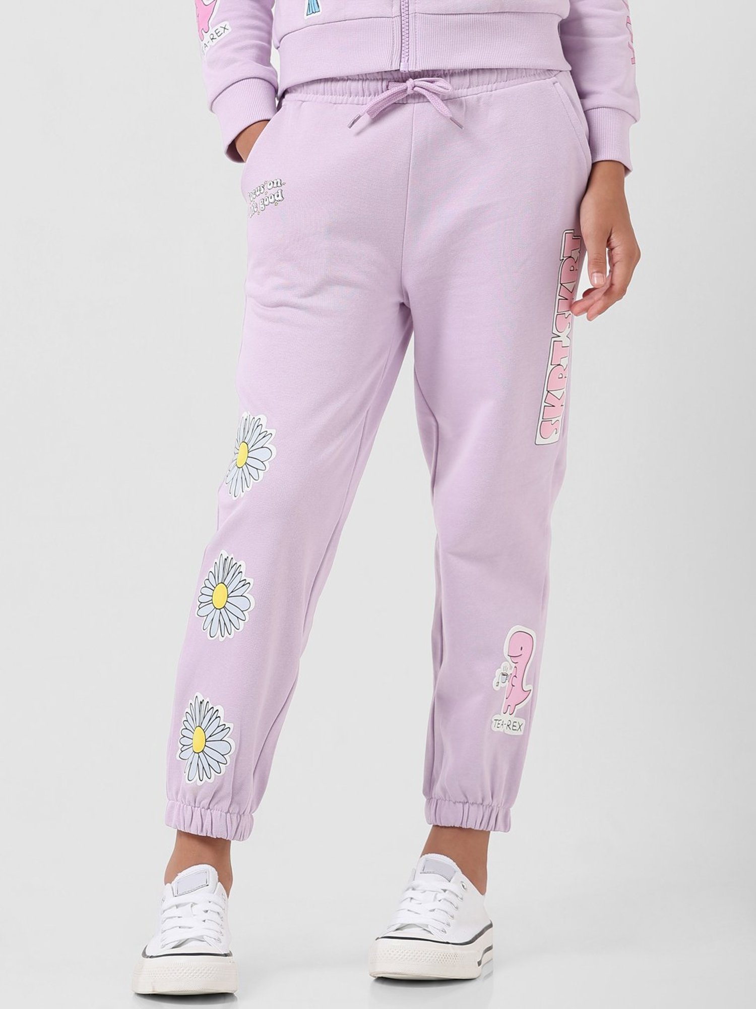 METTLE Girls Navy Solid Joggers