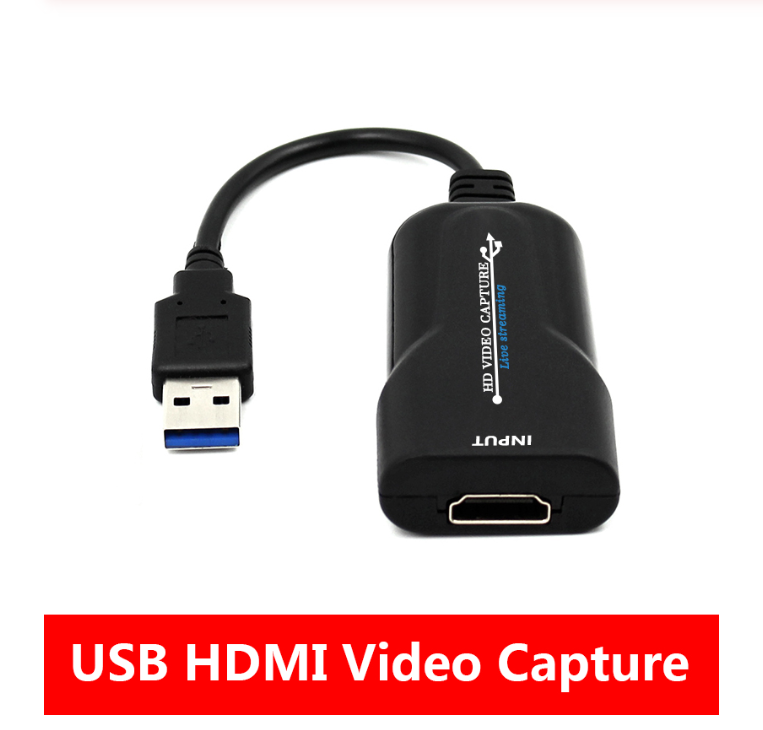 HDMI Capture, HDMI to USB, Full HD 1080P Live Video Capture Game Capture Recording Box, HDMI USB Adapter Video and Audio Grabber for Windows, Mac OS and Linus System-Black