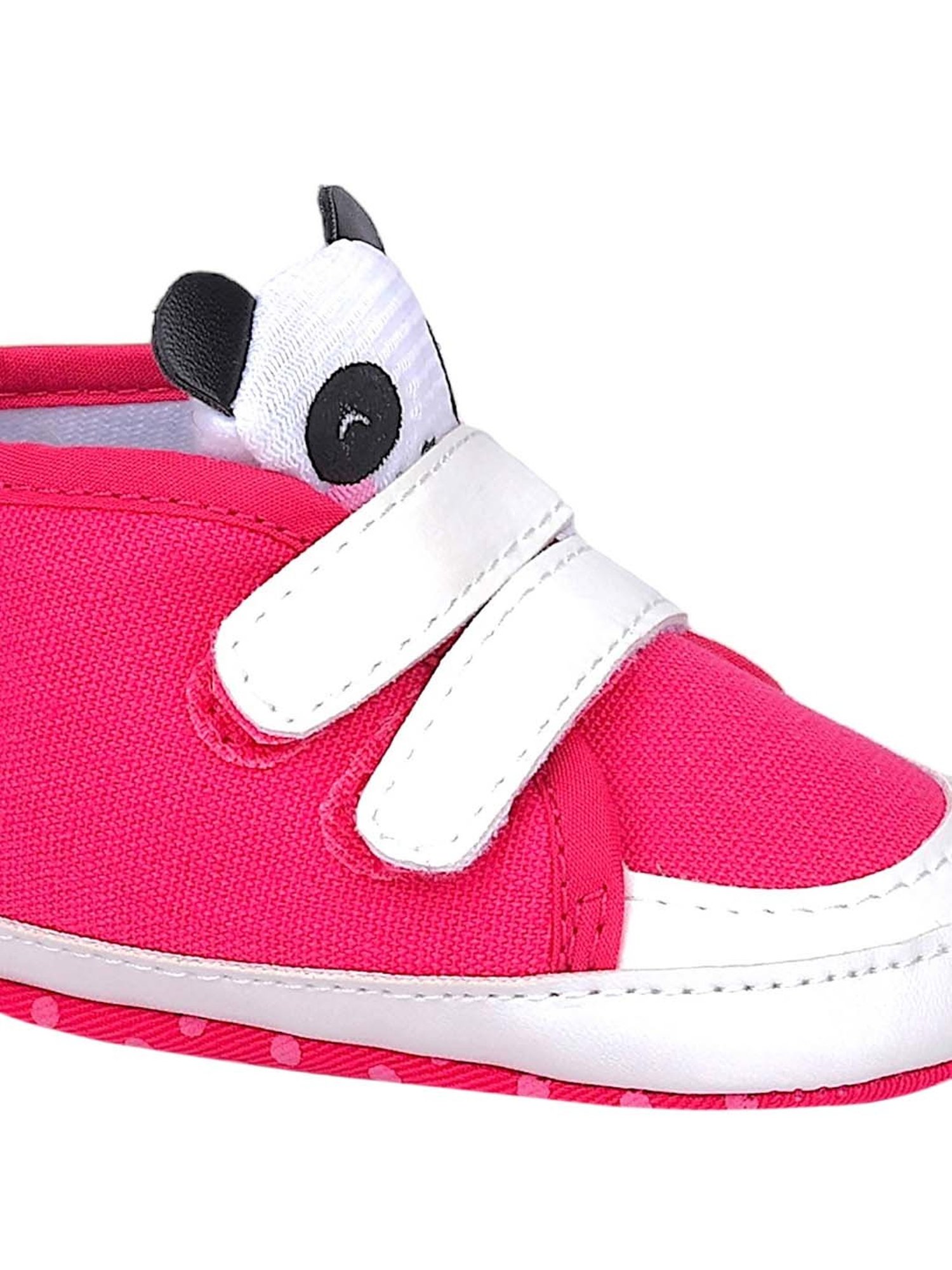 Baby Moo Kids Pink & White Velcro Shoes