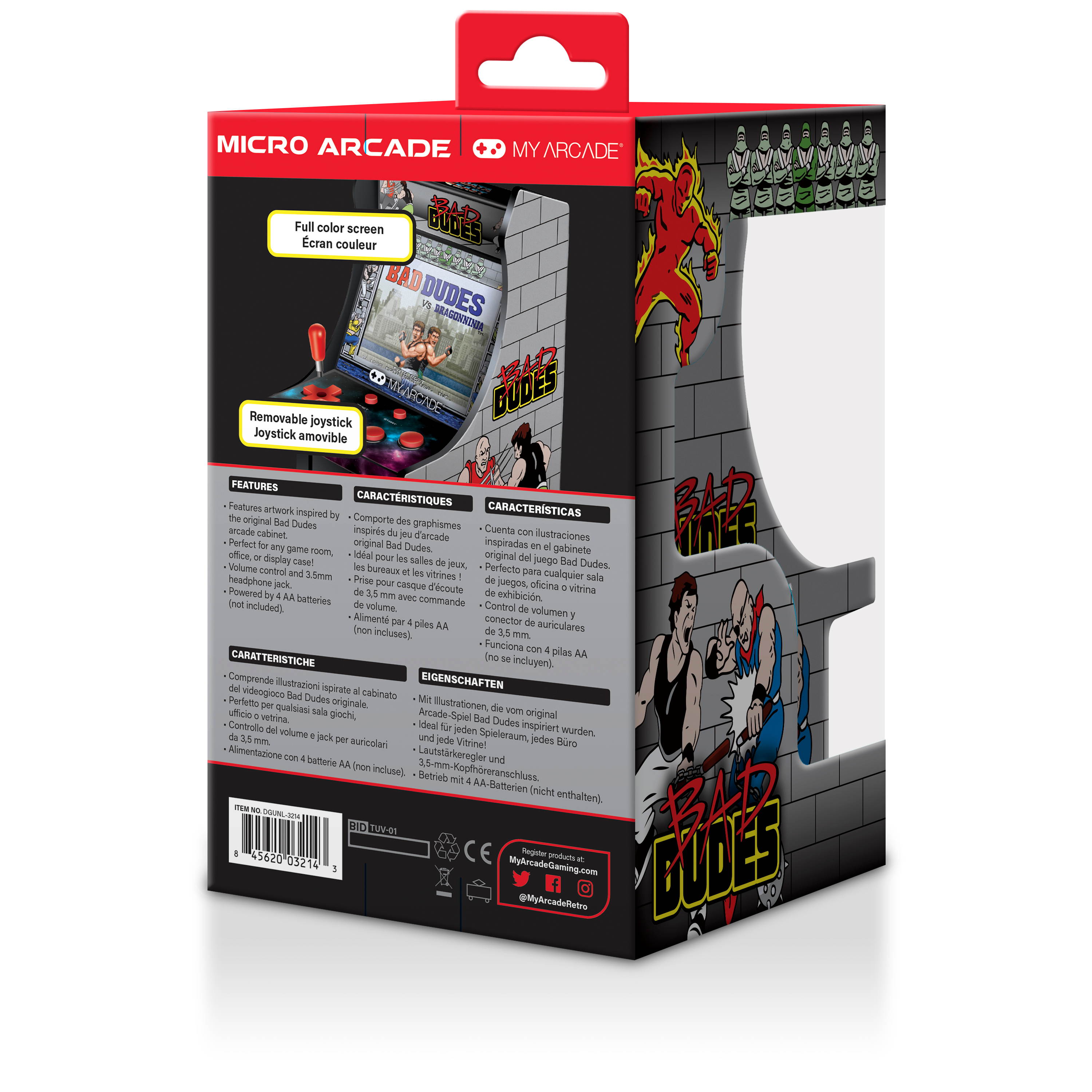 MY ARCADE Bad Dudes Collectible Retro Micro Arcade Machine Portable Handheld Video Game Licensed by Data East