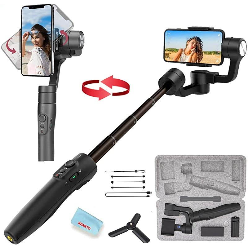 3Axis Gimbal Stabilizer for iPhone 11 Xs Max XR X 8 7Plus 6 Smartphone Vlog Youtuber Samsung Galaxy Note1010+ S10+ S9 POV Hitchcock Panorama Face Object Tracking Timelapse  Vimble 2S
