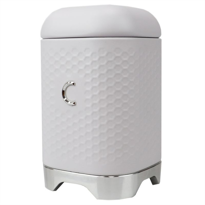 Michael Graves Design Soho Large 7 Cup Capacity Tin Coffee Canister, White