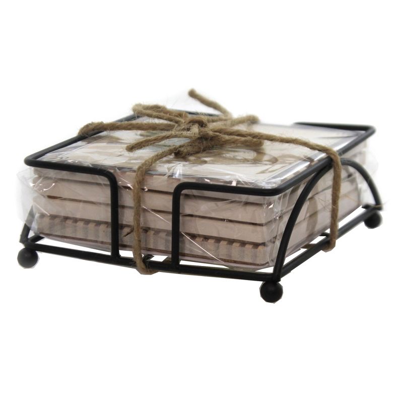 Tabletop 4.0" Bundle Up Coaster Set Hat Mittens Gloves Primitives By Kathy  -  Coasters