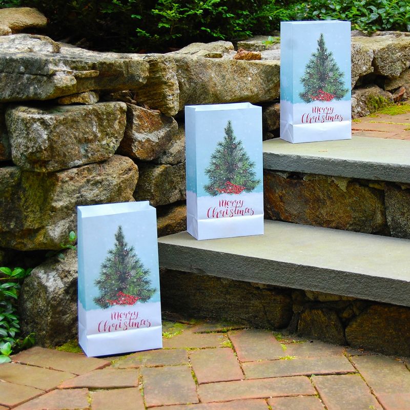 24ct Paper Luminaria Bags "Christmas Tree" - LumaBase