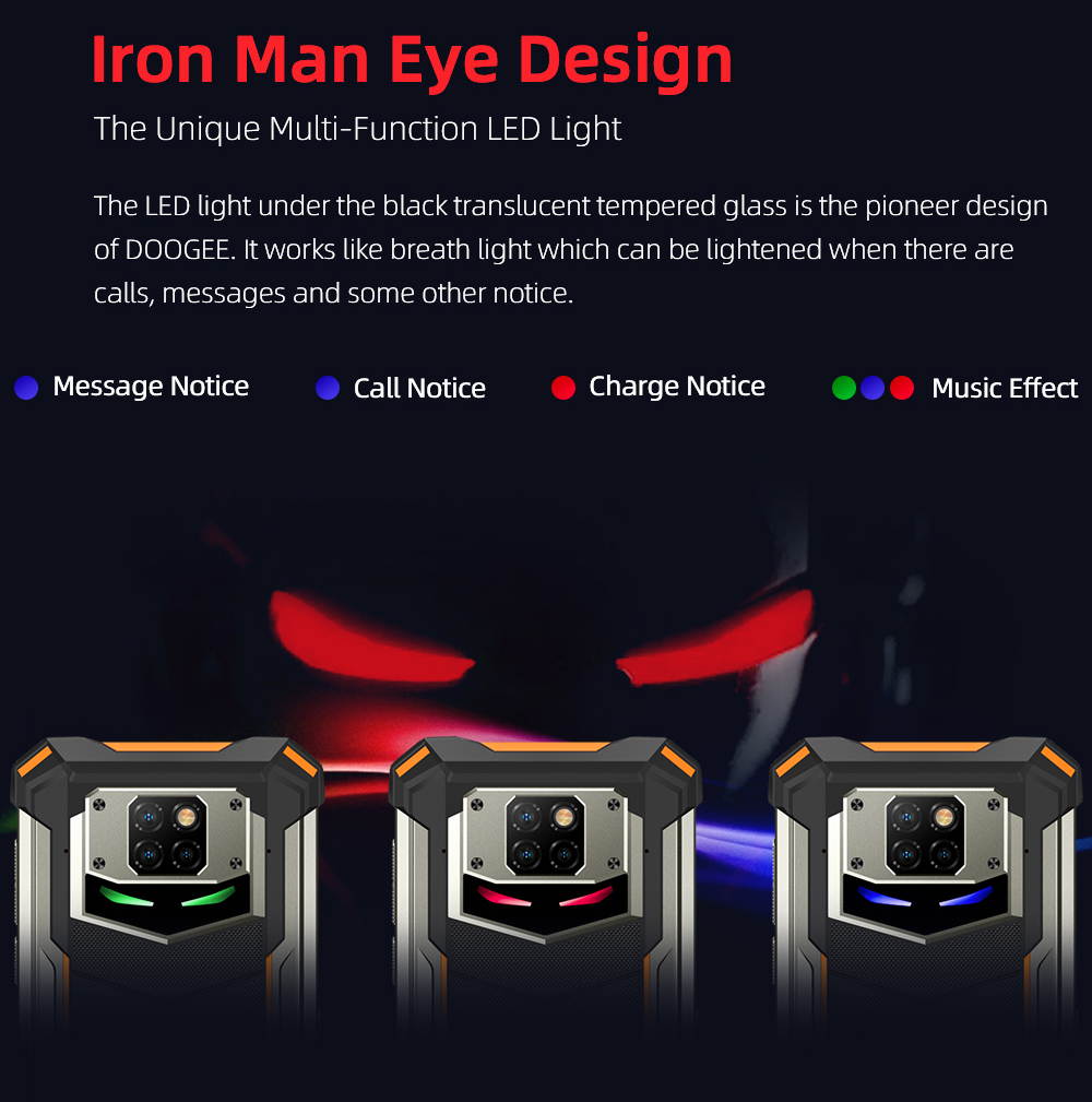 DOOGEE S88 Pro Rugged Phone, 10000mAh,6GB+128GB IP68/IP69K Waterproof Dustproof Shockproof, Triple Back Cameras Fingerprint Identification, 6.3 inch Android 10.0, Wireless Charging