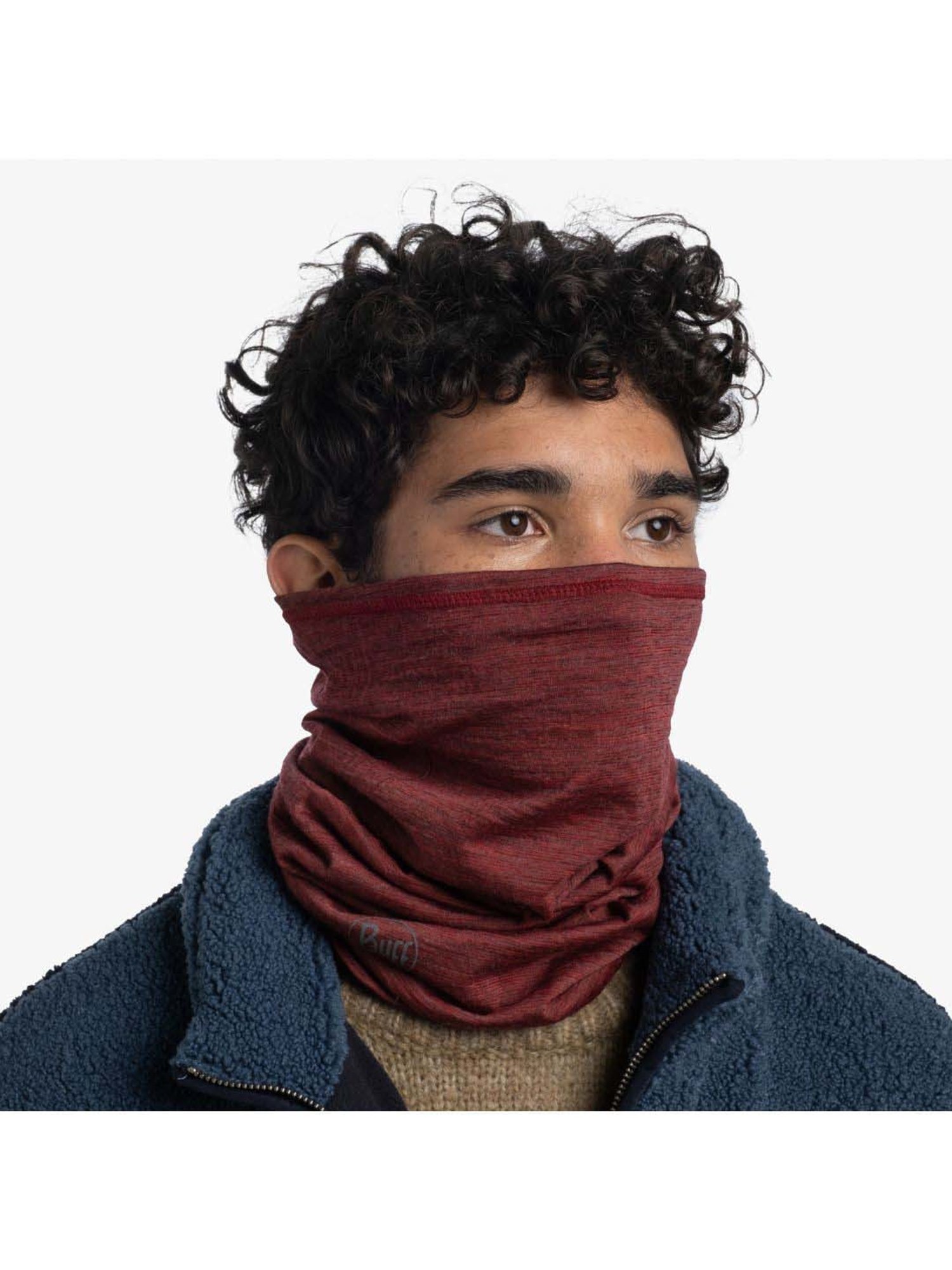BUFF Merino Lightweight Red Solid Bandana