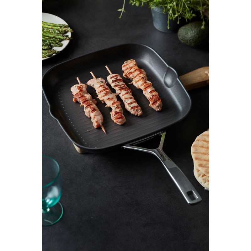 Demeyere AluPro 11-inch Aluminum Nonstick Perfect Pan Grill Pan