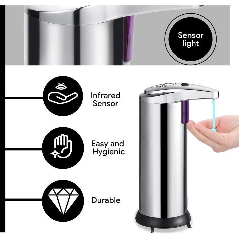 Dartwood Touchless Automatic Soap and Hand Sanitizer Dispenser with Infrared Sensor  (8 oz)