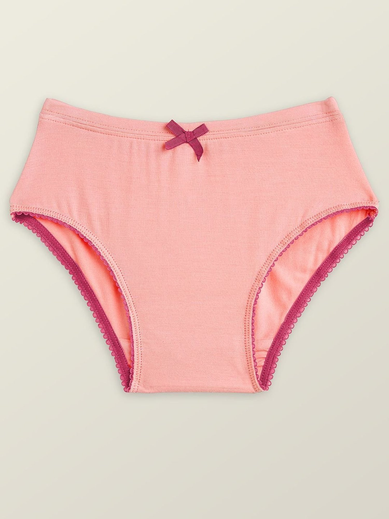 XY Life Kids Green & Peach Relaxed Fit Panties (Pack of 2)