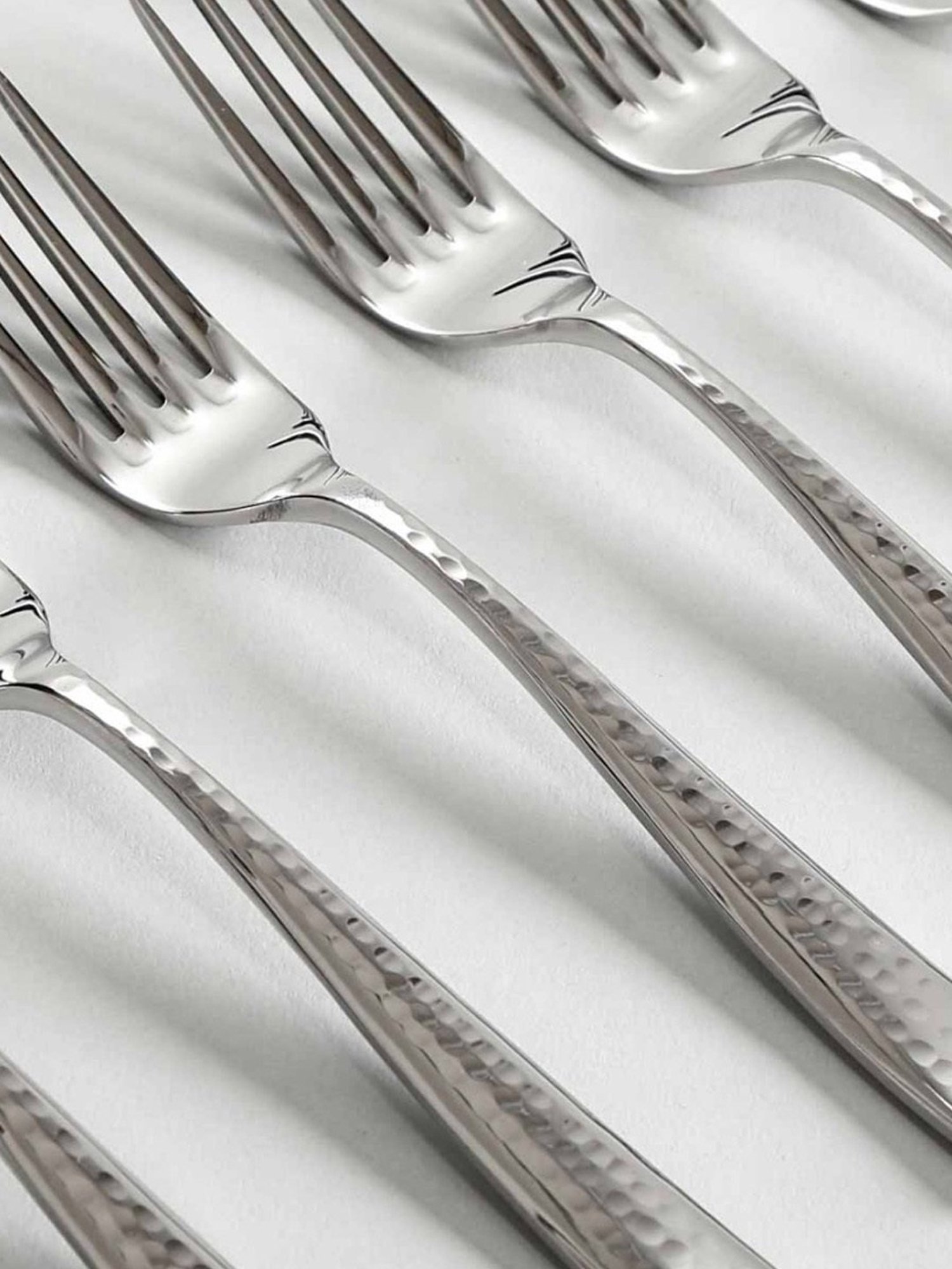FnS Creta Silver Stainless Steel Dinner Fork - Set of 12