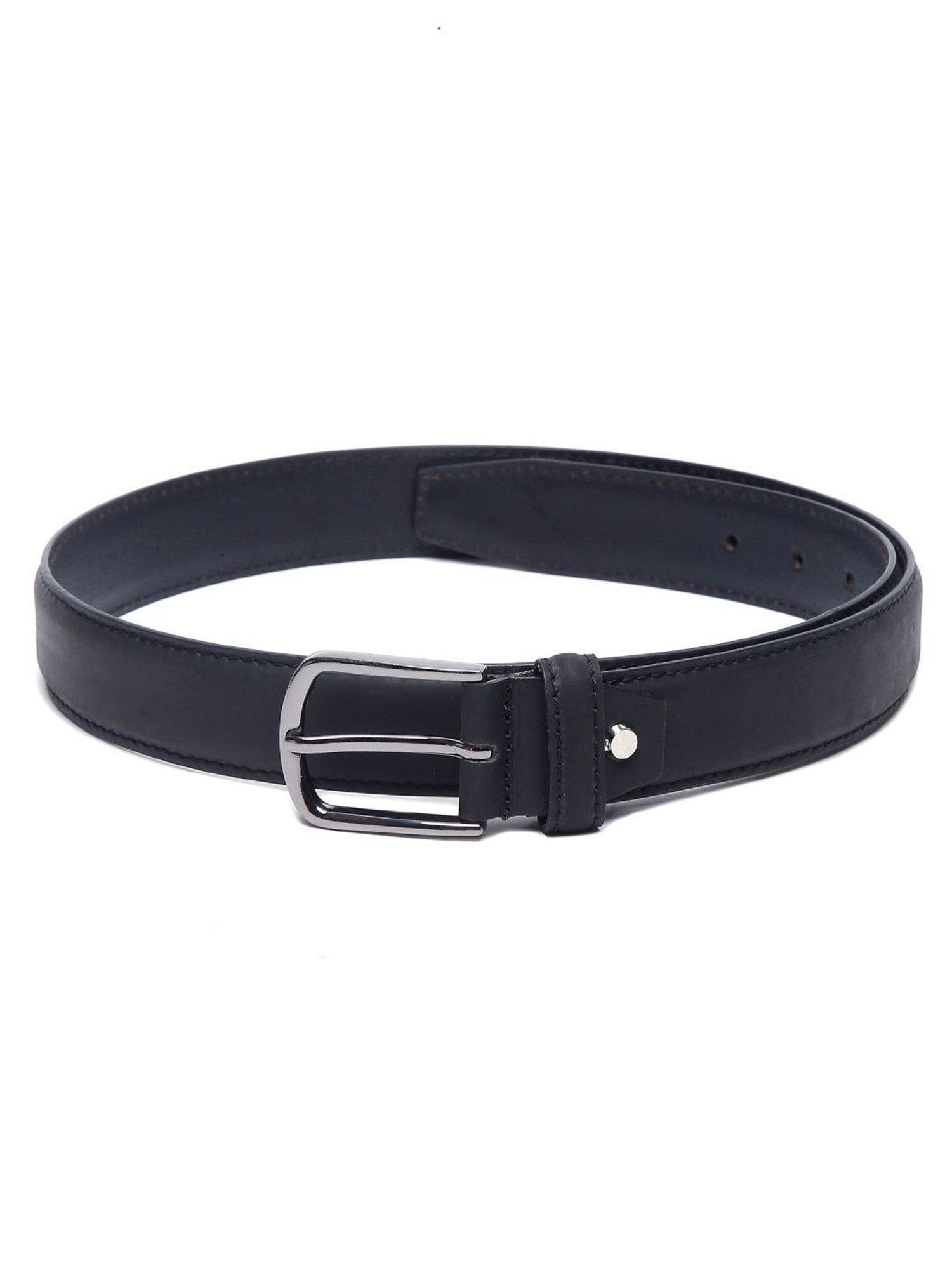 Louis Stitch Black Leather Casual Belt for Men