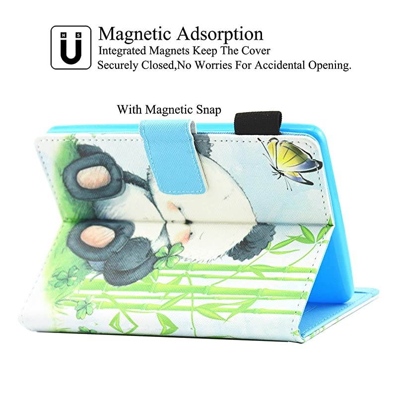 Kindle Paperwhite Case, PU Leather Case with Auto Wake/Sleep Smart Cover Thinnest and Lightest Case for  Kindle Paperwhite (Fits All 2012, 2013, 2015 and 2016 Versions) (Panda)