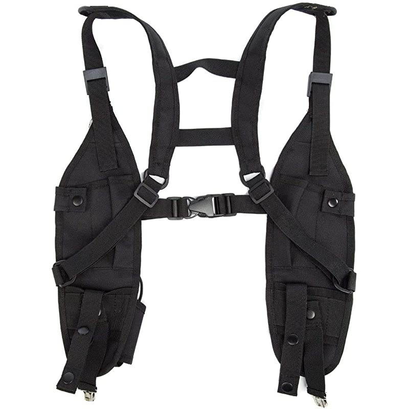 Shoulder Harness Holster Chest Holder Universal Vest Rig for Police Firefighter Two Way Search Rescue Essentials