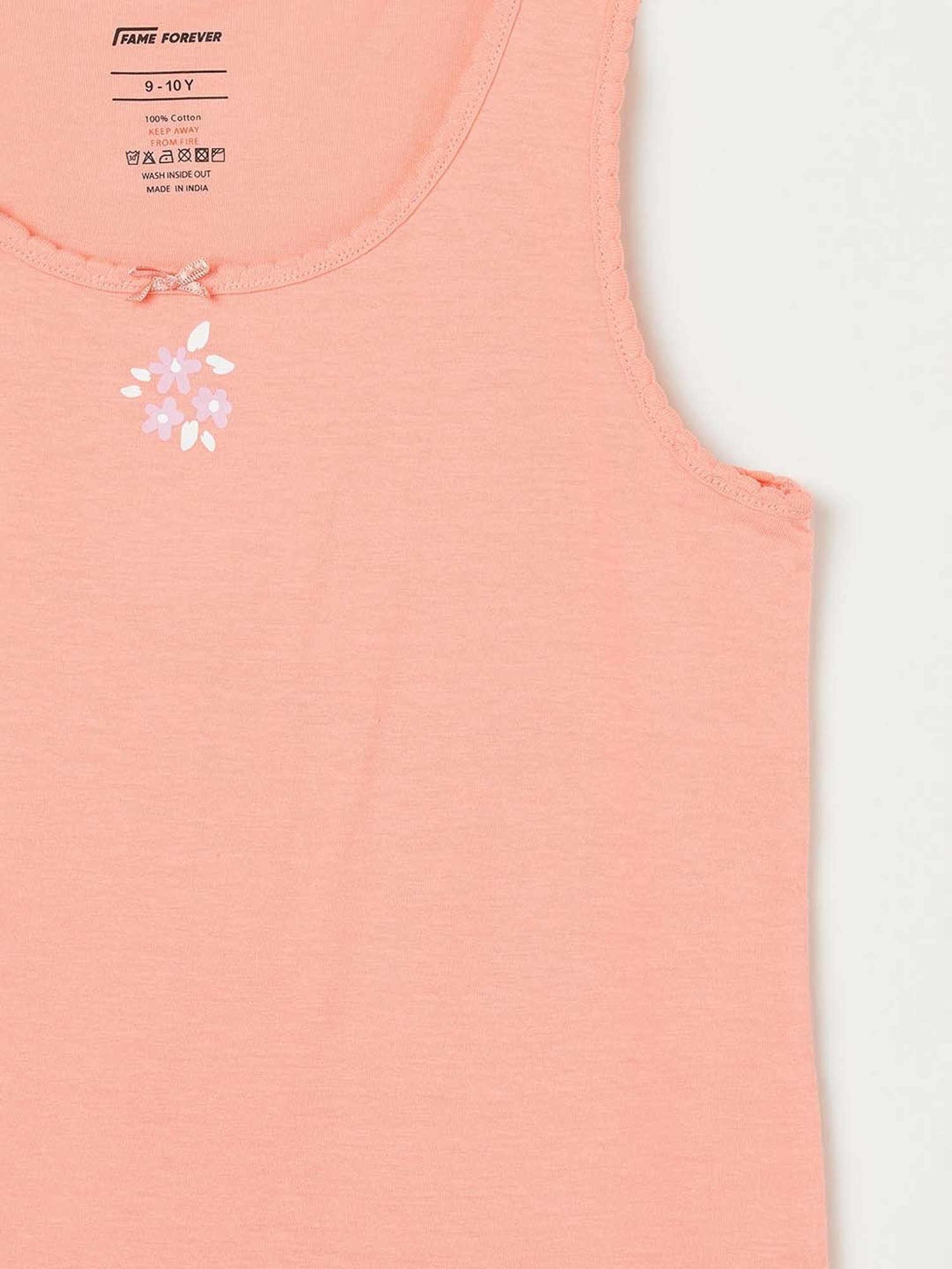 Fame Forever by Lifestyle Kids Multicolor Cotton Printed Tank (Pack of 3) - Assorted