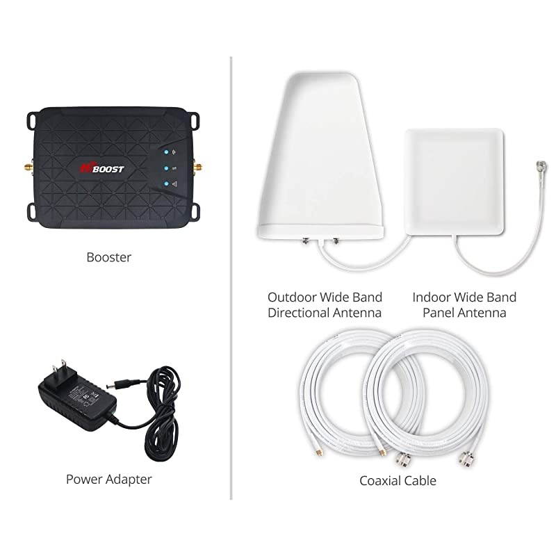 Cell Phone Signal Booster for Home & Office, Up to 1,000 sq ft Boosts Band 12/17/13/5, 3G 4G LTE Voice and Data for Verizon,T-Mobile, AT&T