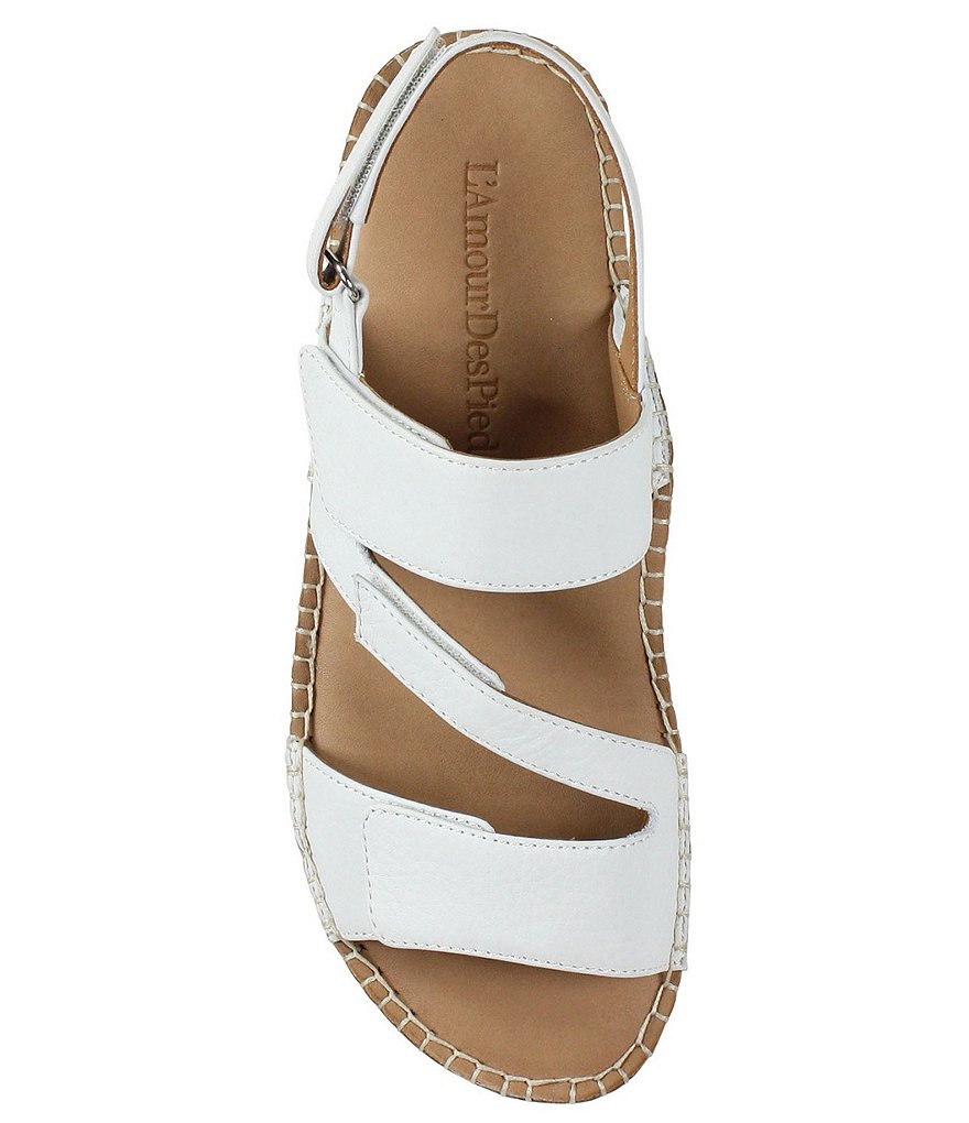 L'Amour Des Pieds Yamona Leather Wedge Sandals