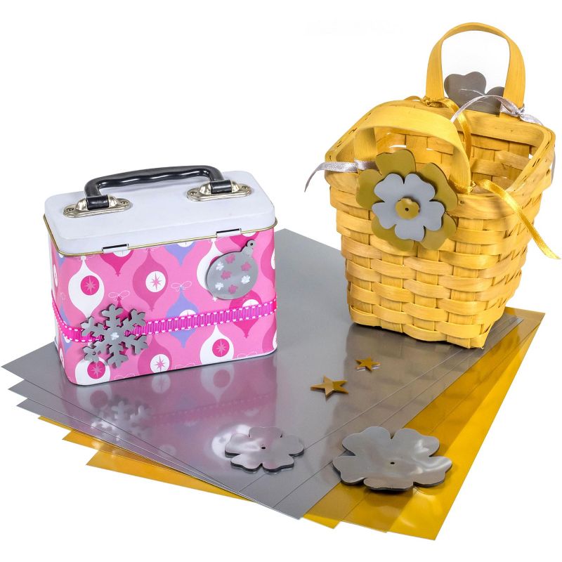 Grafix Shrink Film 8.5"X11" 6/Pkg-Gold & Silver - 3 Each