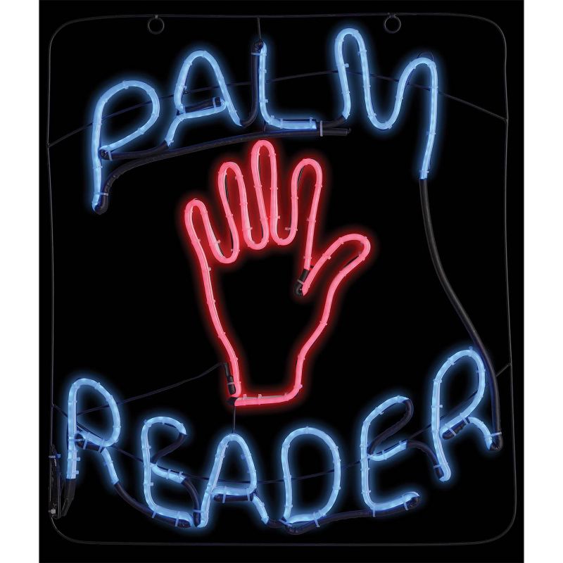 23 "Halloween Palm Reader Glow Light Sign