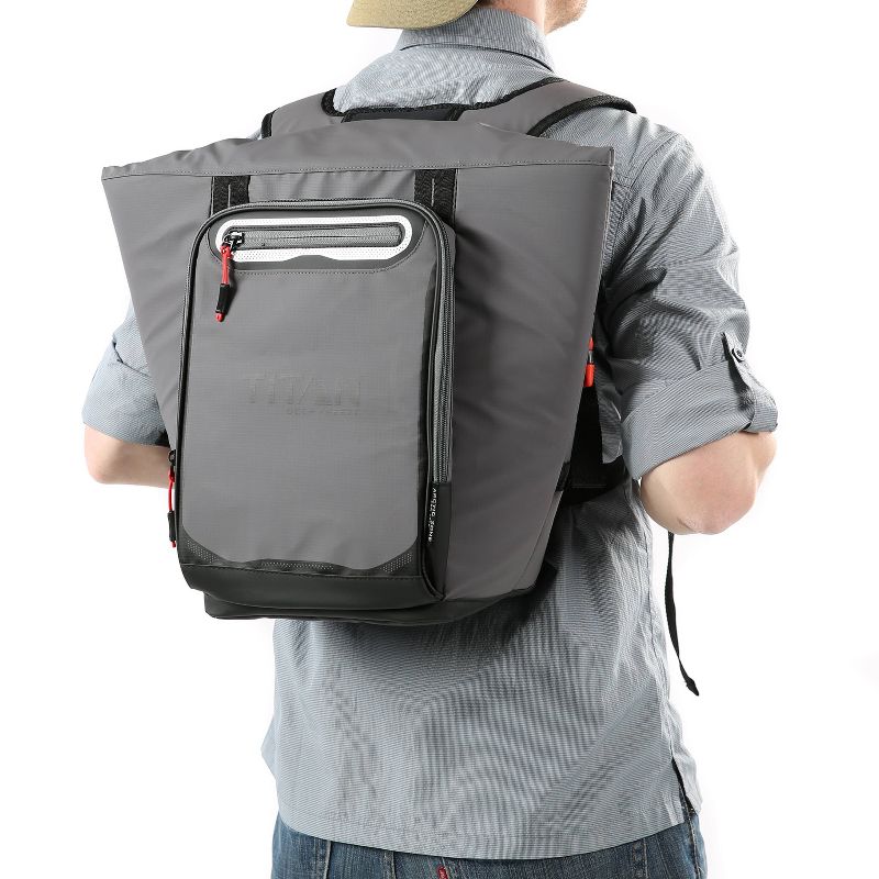 California Innovations Titan Deep Freeze 13qt Rolltop Backpack Cooler - Gray