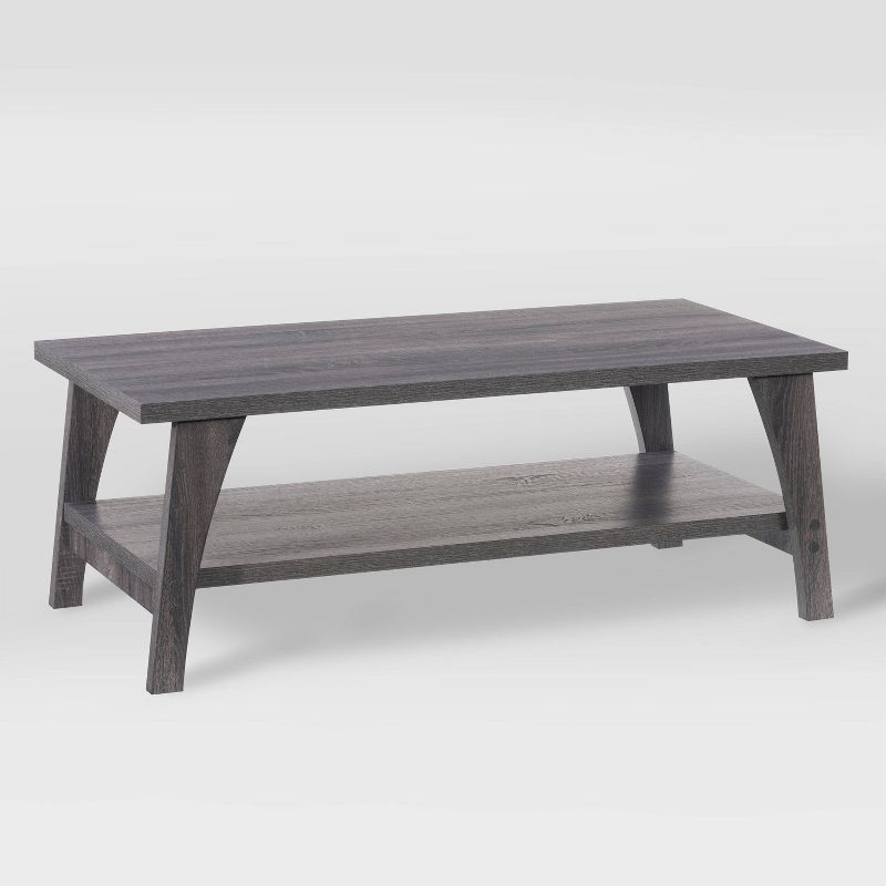 Hollywood Coffee Table with Shelf Dark Gray - CorLiving