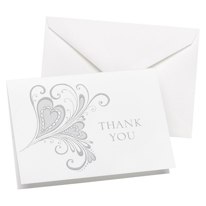 Paisley Heart Wedding Thank You Cards (50ct)