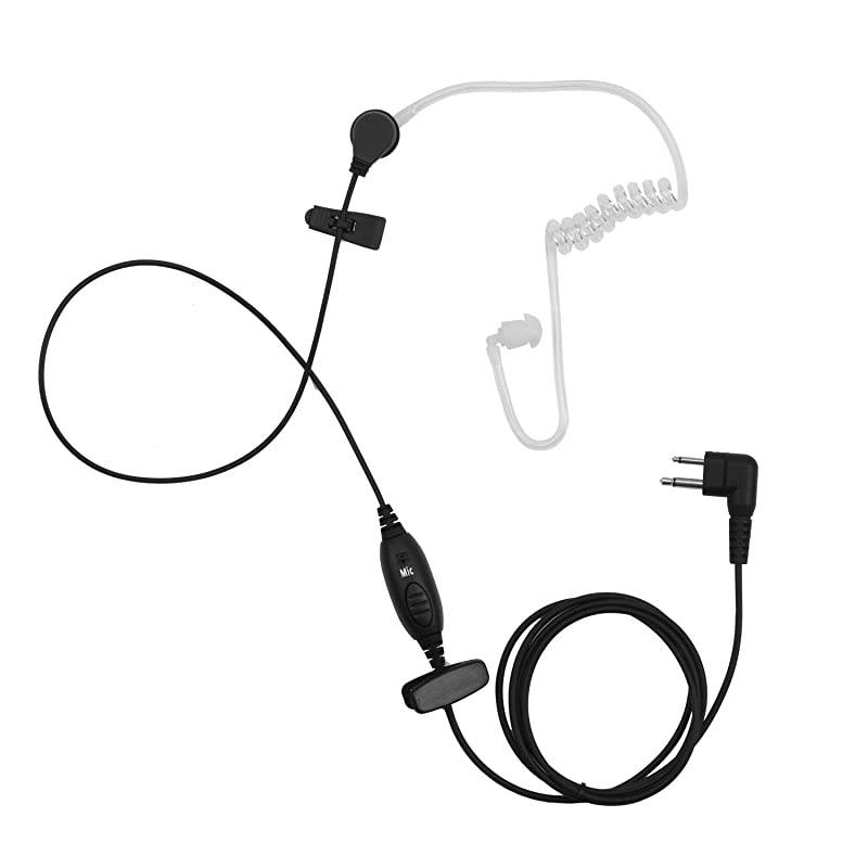 Talkie Earpiece |Two Way Radio Earpiece |Noise Canceling Headset 2 Pin Acoustic Tube Earpiece with Mic PTT Compatible Motorola CLS1410 CLS1110 CP200 GP300 GP2000 T600 T100 T800 Radio1 Pack