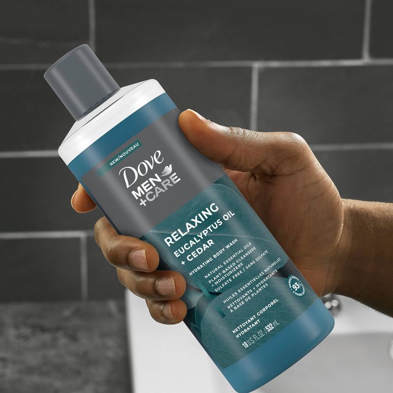 Dove Men + Care Relaxing Eucalyptus + Cedar Hydrating Body Wash Soap - 18 fl oz