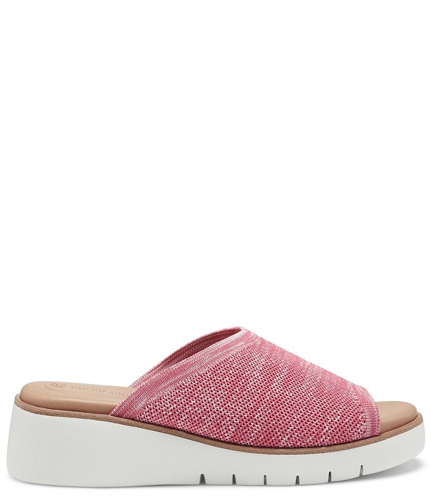 CC Corso Como Ditya Two-Tone Knit Slide Wedge Sandals