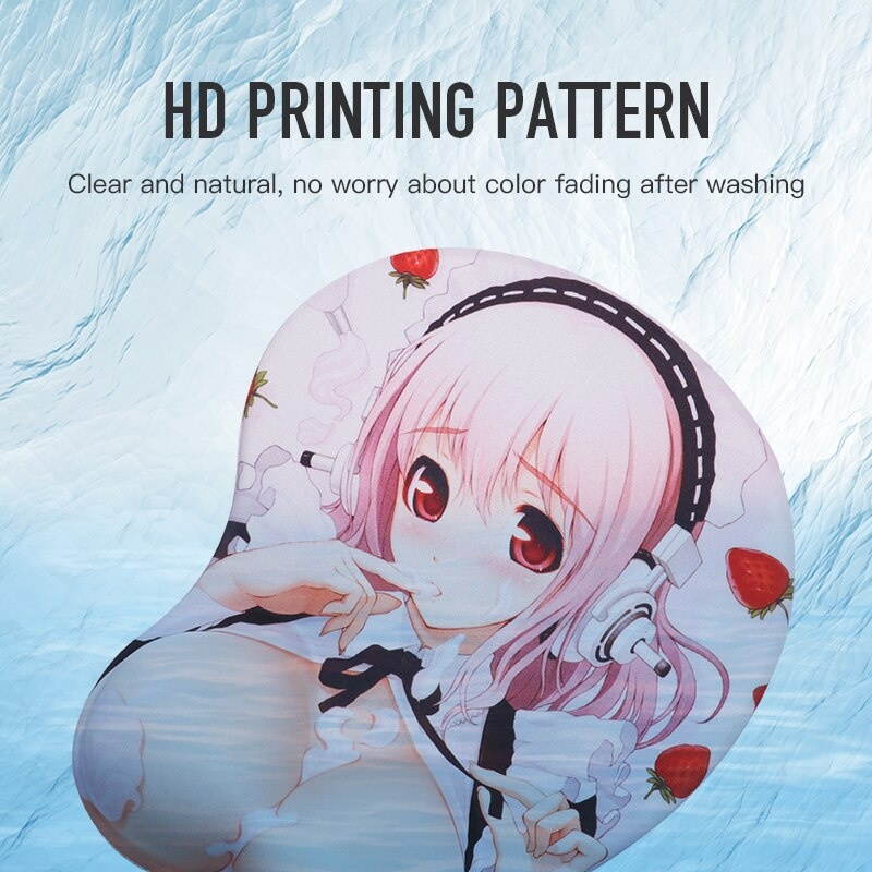 3D Gaming Mouse Pad Ergonomic Mousepad Soft Wrist Rest Anime