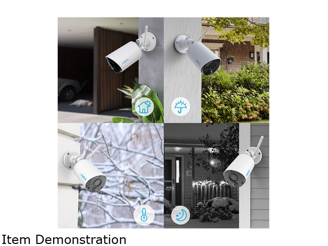 Outdoor Security Camera System Wireless, Solar Battery Powered, 1080p Wirefree Waterproof 2-Way Audio Night Vision w/ PIR Motion Sensor, Support Alexa/Google Assistant, REOLINK Argus Eco+Solar Panel