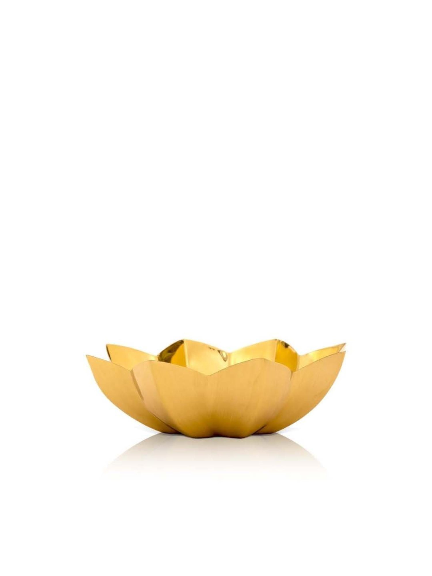 Home4U 'Lotus' Golden Aluminium Decorative Bowl - Set of 1