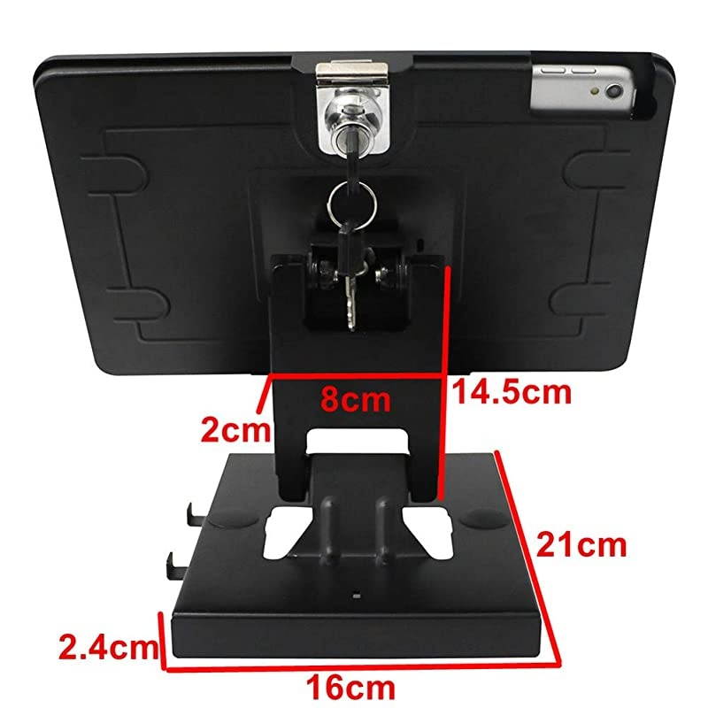 Desktop amp Wall Mount AntiTheft Security Kiosk POS Stand Holder Enclosure for Tablets Compatible with iPad 234 iPad air iPad air 2 iPad 97quot FlipampRotate Design