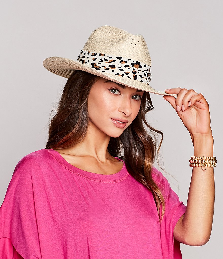 Anna & Ava Leopard Band Sun Hat